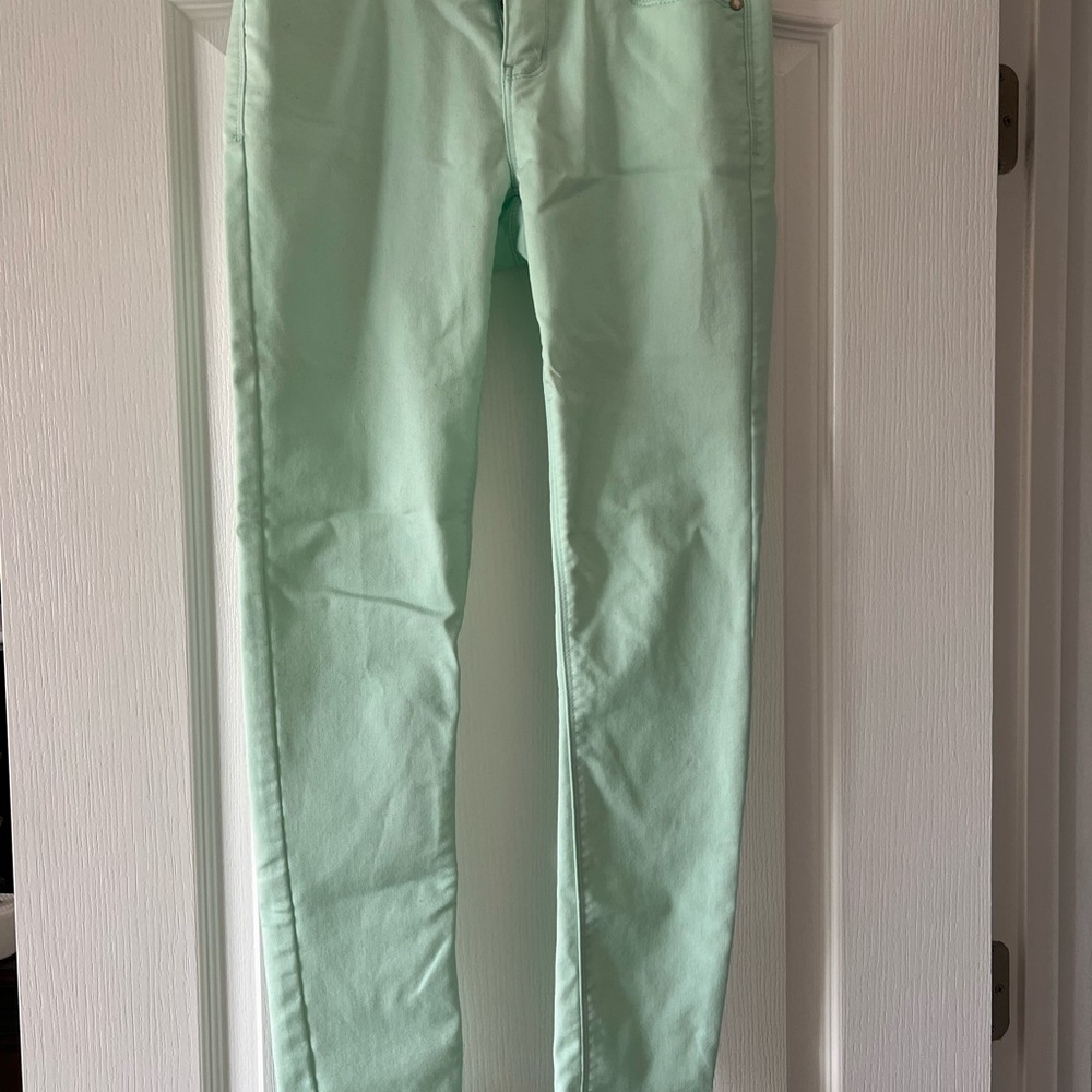 Tinsel Light Green Skinny Pants